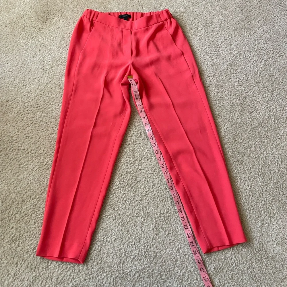 J. Crew Vibrant Red Cropped Pants size 2